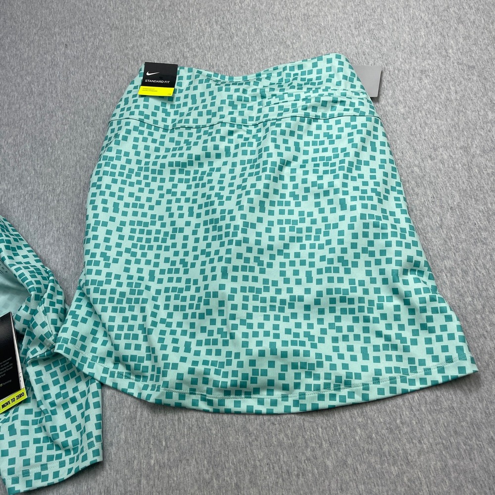NWT Nike Golf Womens Dri-FIT Polo Shirt and Skort Set Teal Geometric Tennis XS - Picture 3 of 13